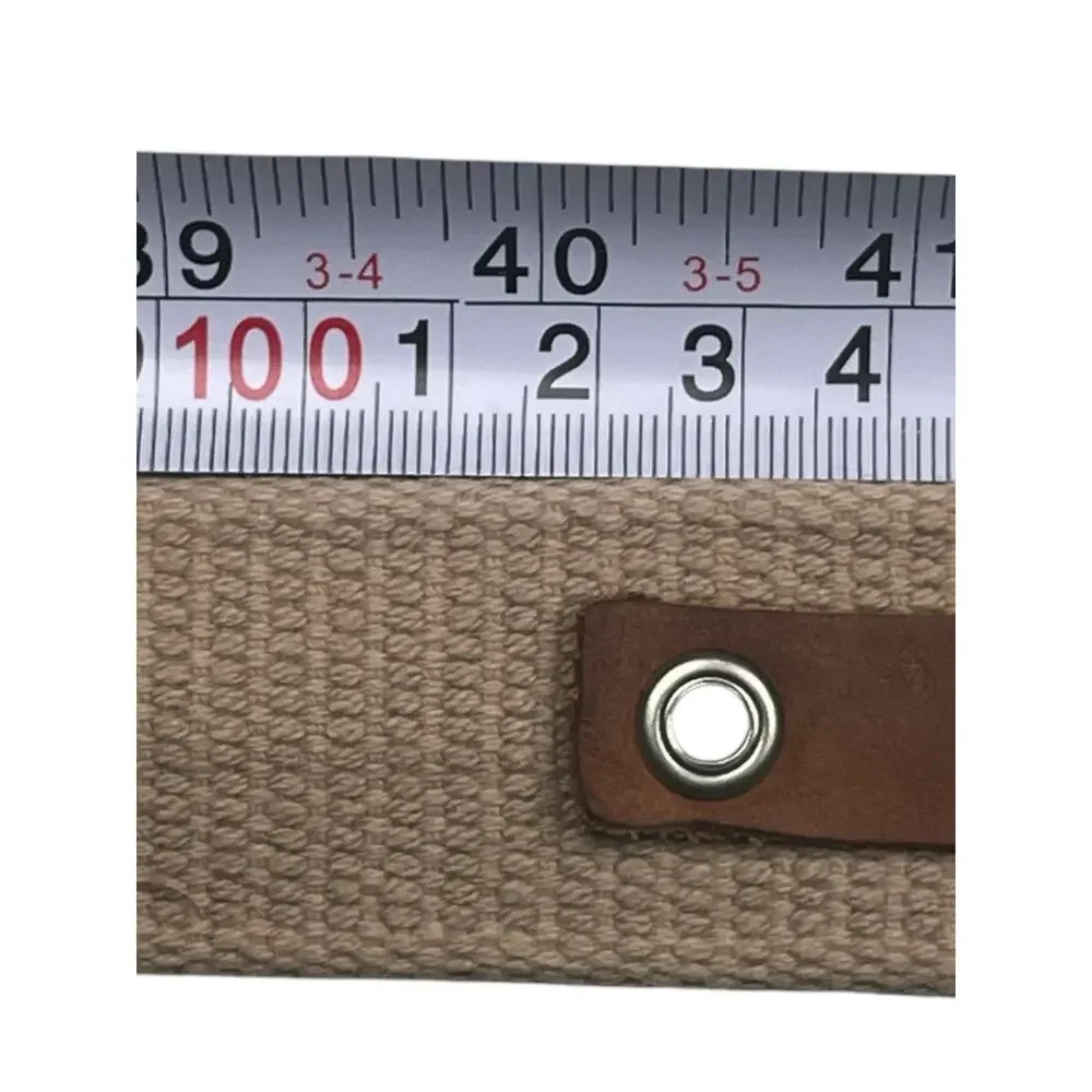 Fossil Utility Gear Men’s Canvas Belt Khaki Tan Leather Trim Size 40